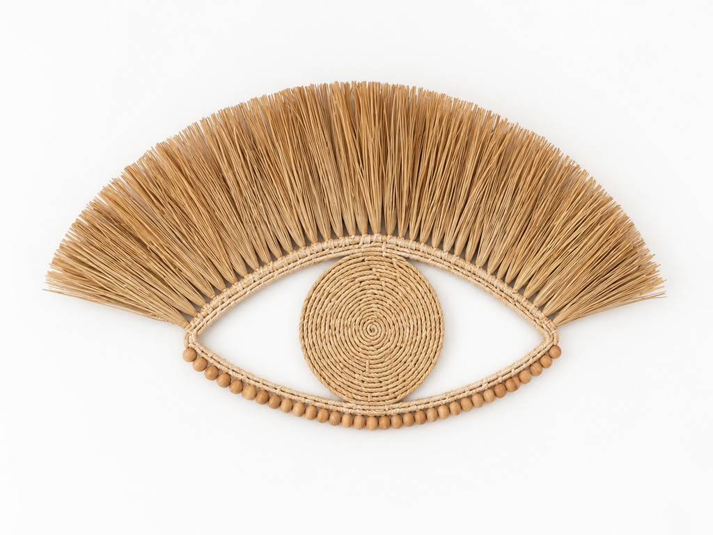 Olho Grego de Palha Decoração de Parede Boho 8