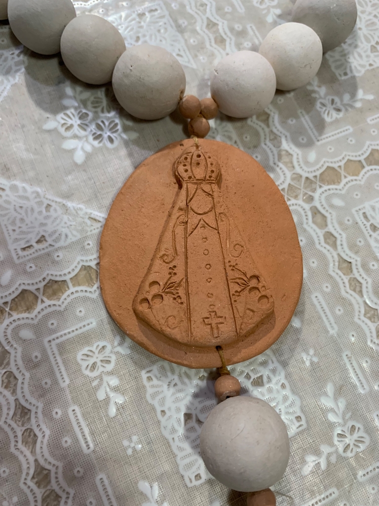 Colar de Mesa Terço Nossa Senhora Decorativo 6