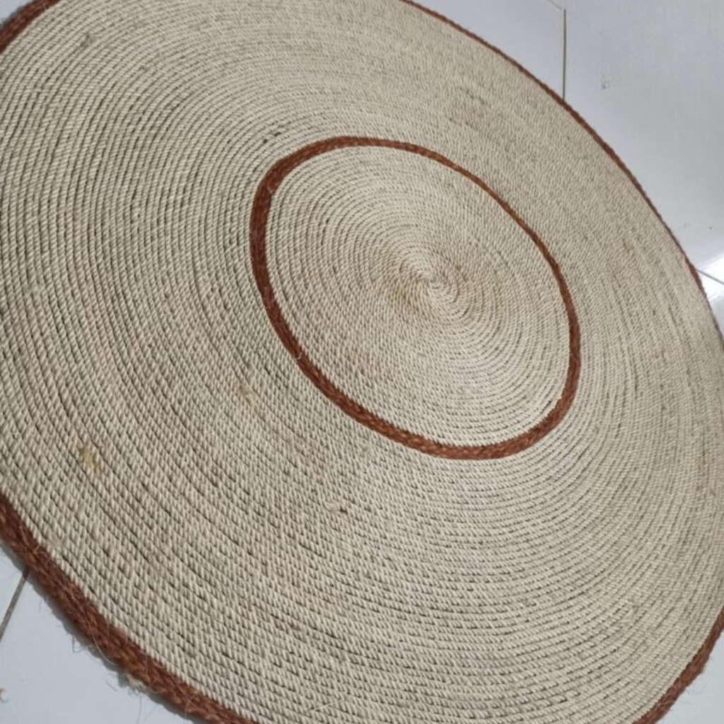 Tapete Corda de Sisal Redondo com Detalhes 4