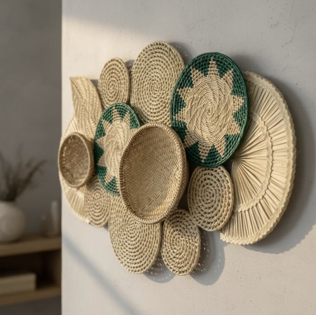 Composição Cestarias De Parede Boho Bali 5