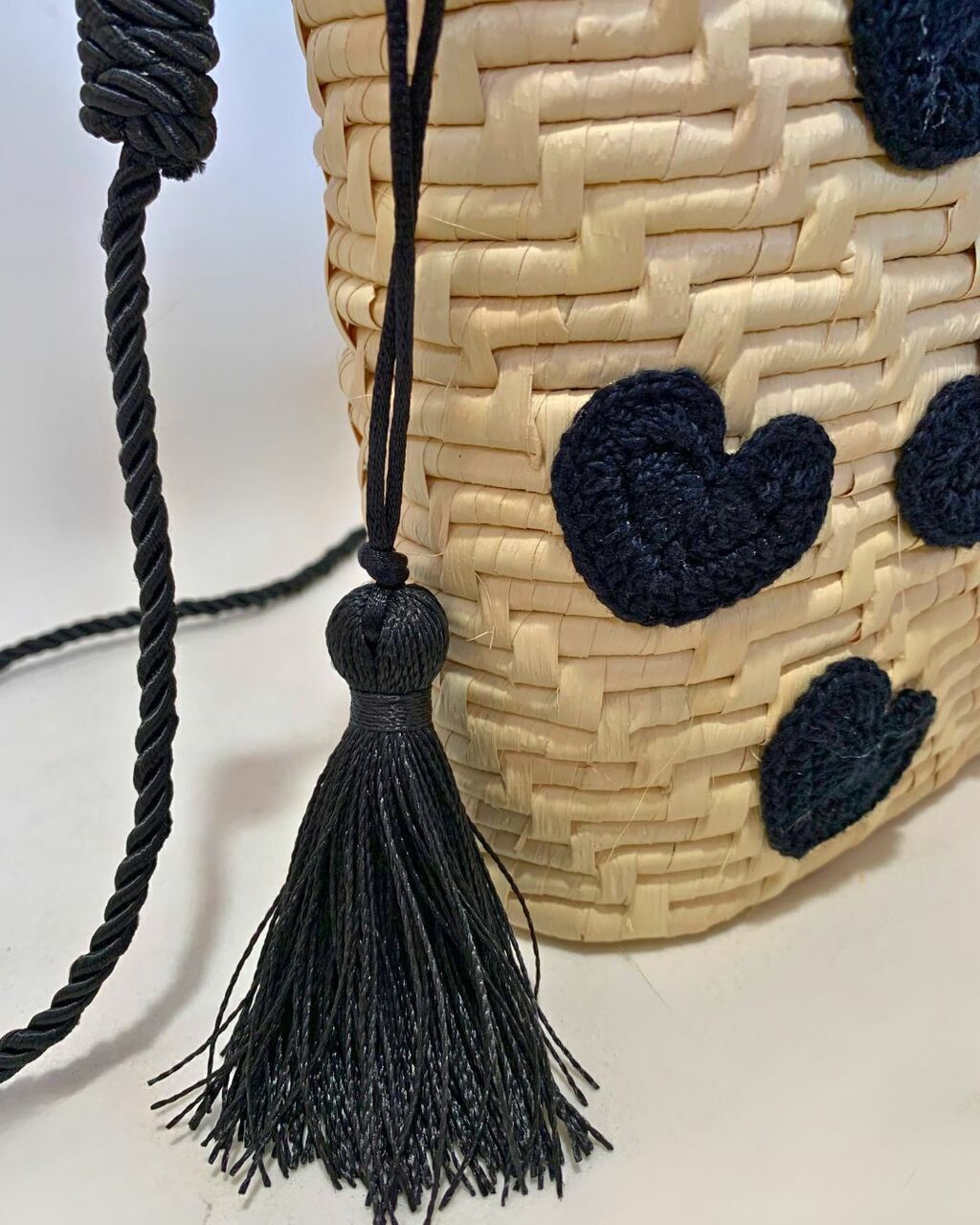 Bolsa De Palha Artesanal Coração 6