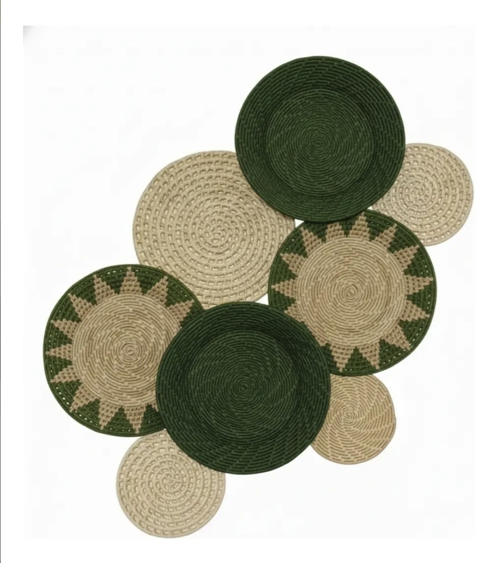 Decoração Parede Painel De Palha Boho Wassu 6