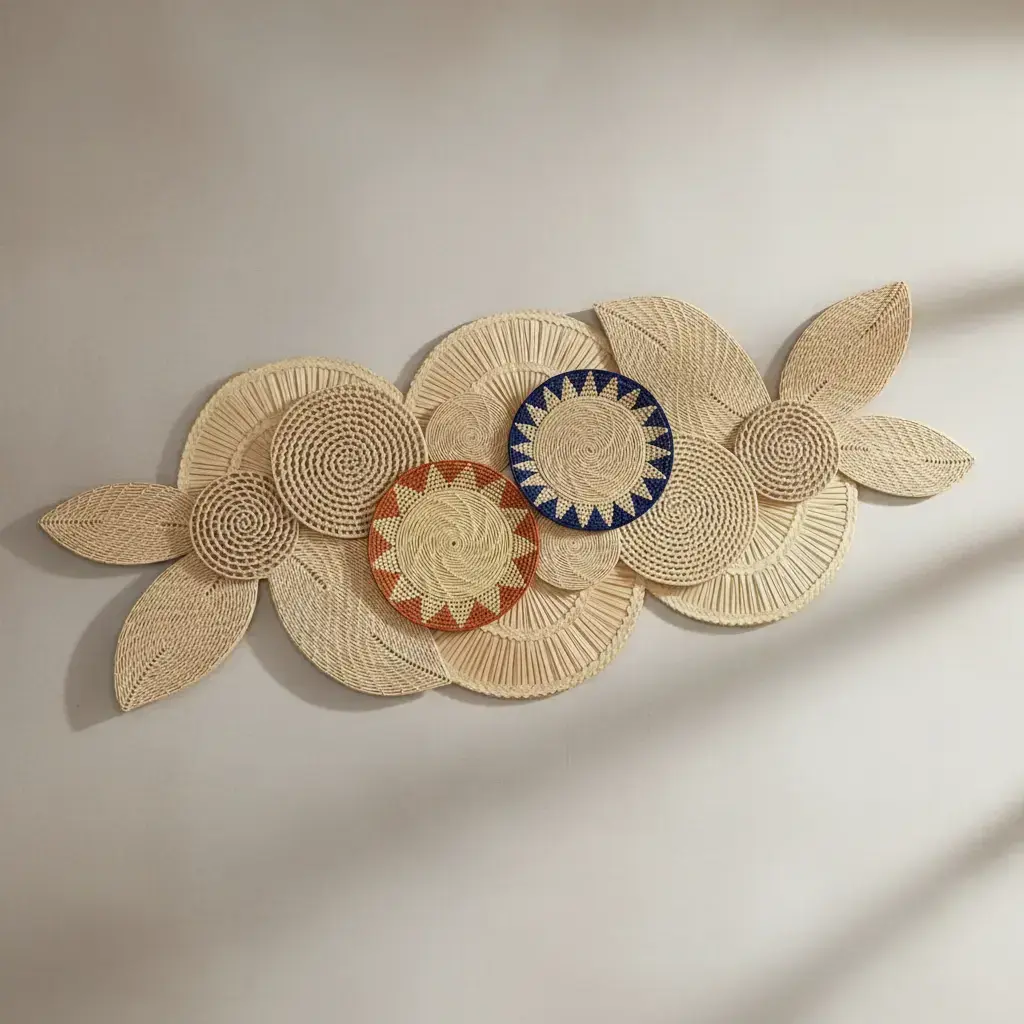 Cestaria de Parede Decorativa Boho Havaí 2