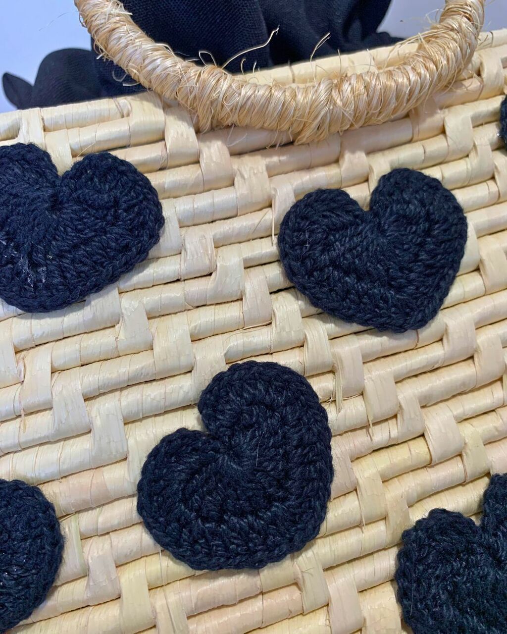 Bolsa De Palha Artesanal Coração 3