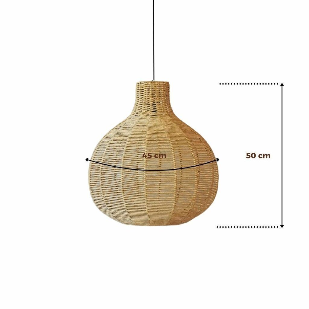Luminária Aramada de Palha Bali 5
