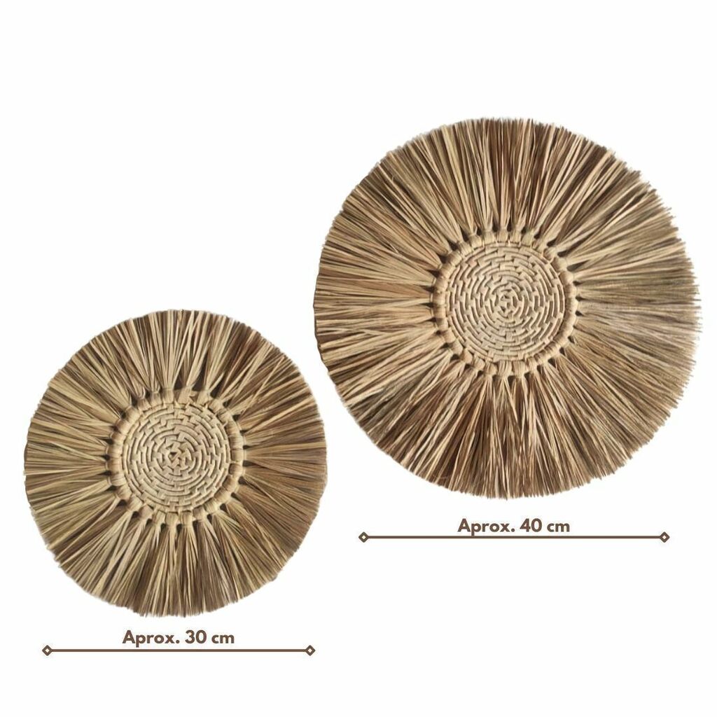 Dupla de Mandalas de Palha Decorativas 4