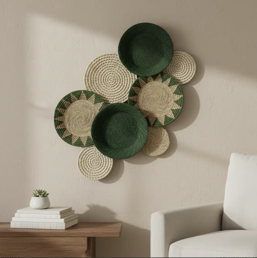 Decoração Parede Painel De Palha Boho Wassu 5