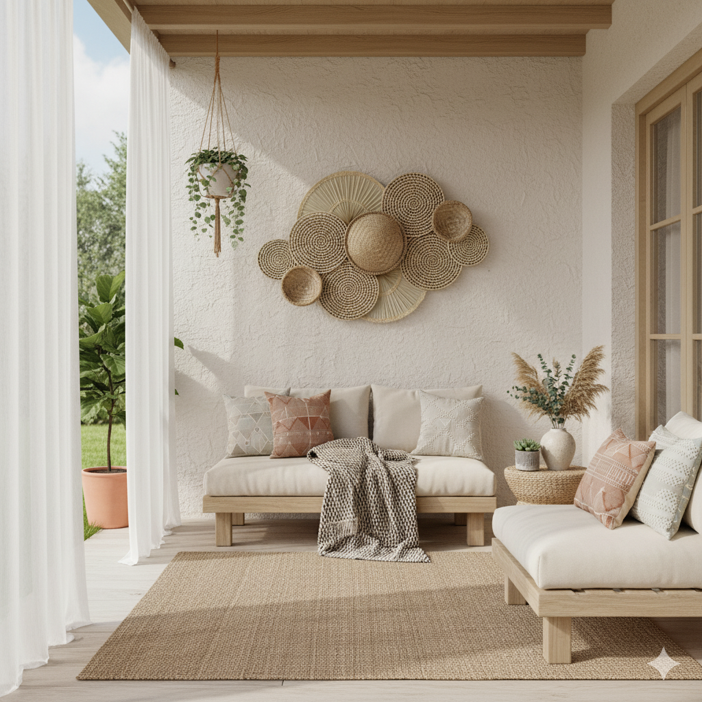 Painel Decoração Cestaria de Parede Jutaí 2