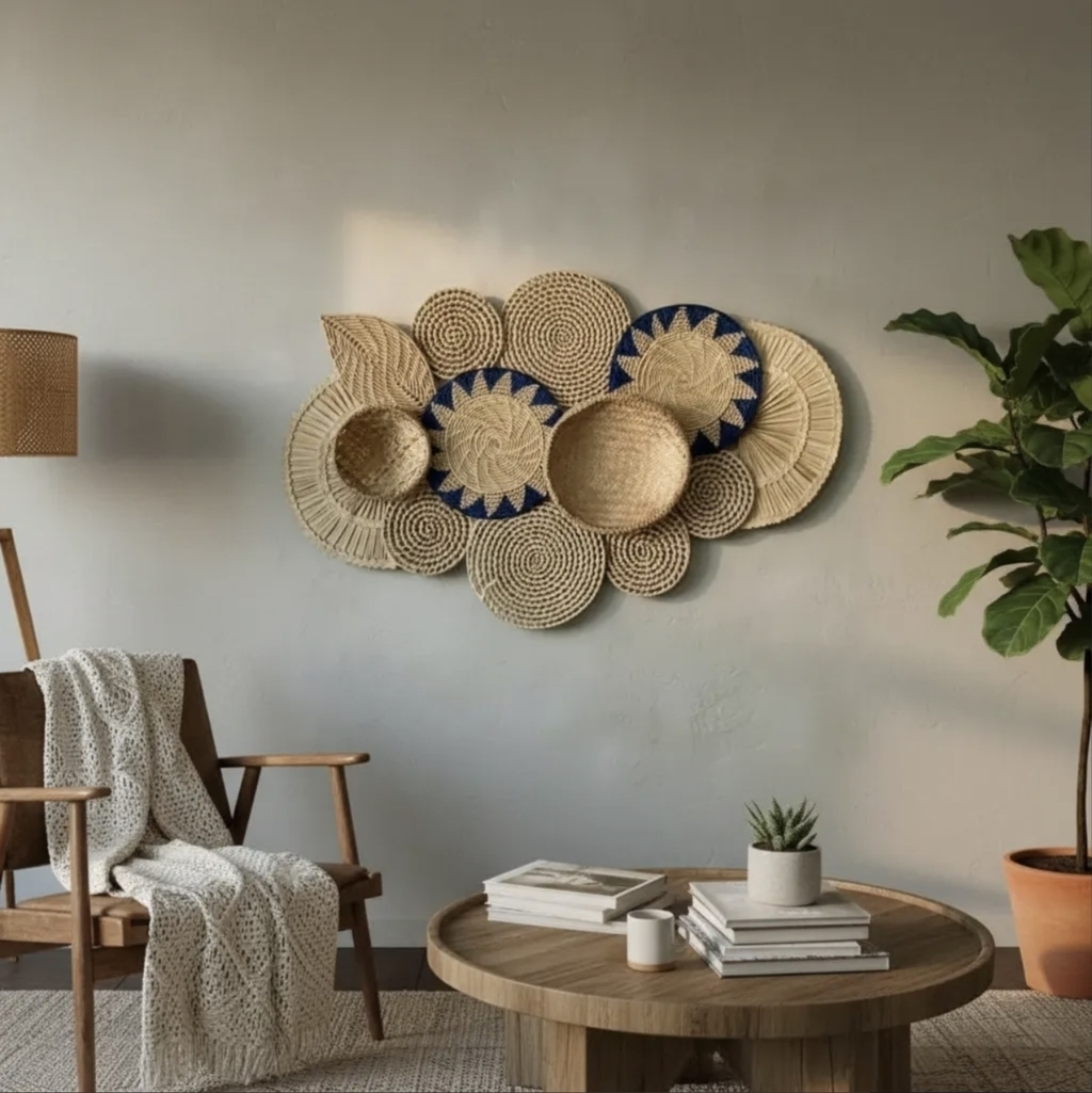 Composição Cestarias De Parede Boho Bali 18