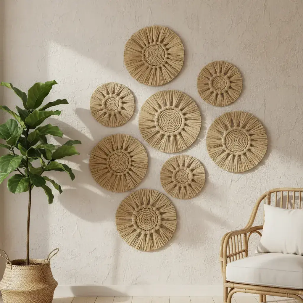 Decoração Painel de Parede Mandalinhas 8 peças