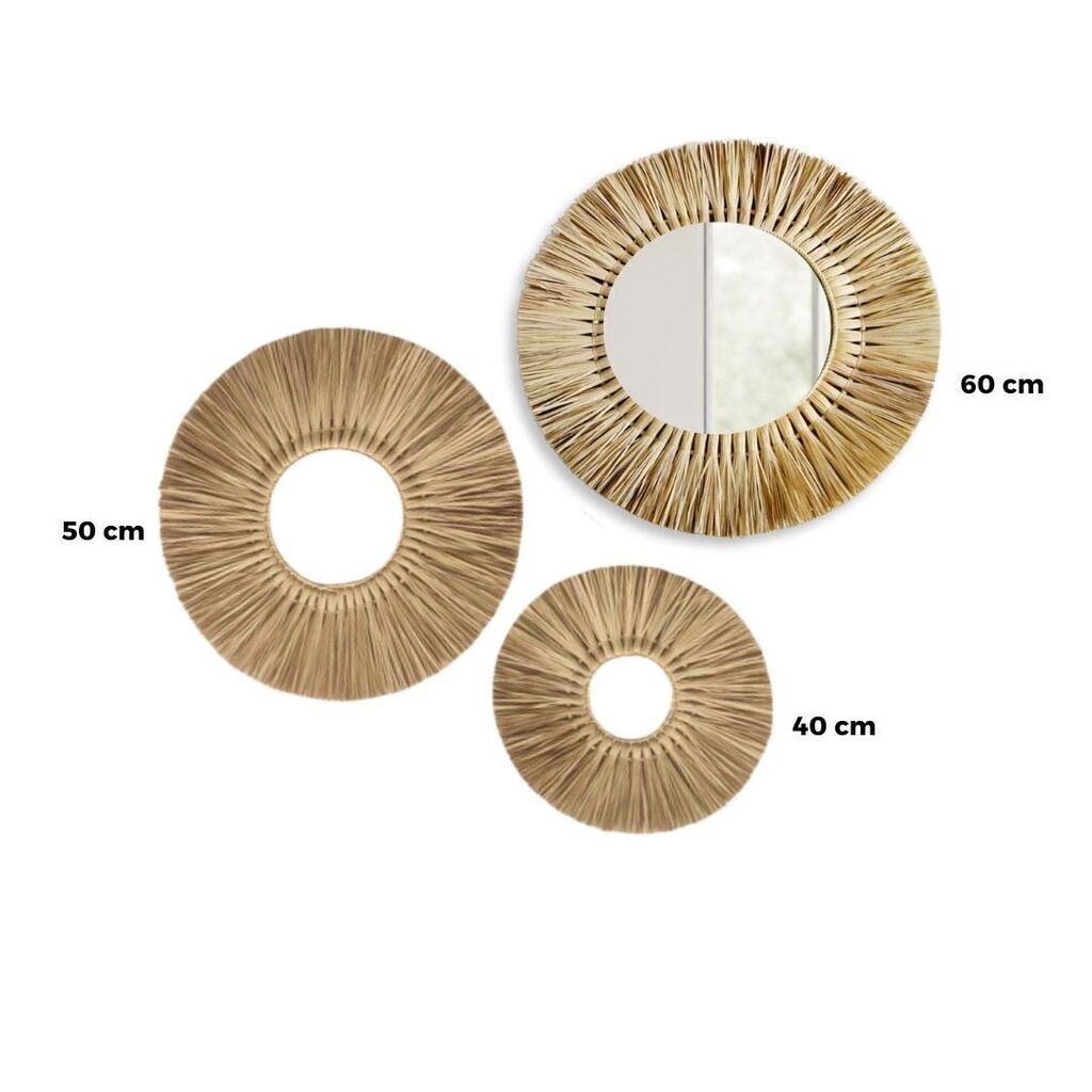 Trio de Mandalas com Espelho Decorativo Boho 5