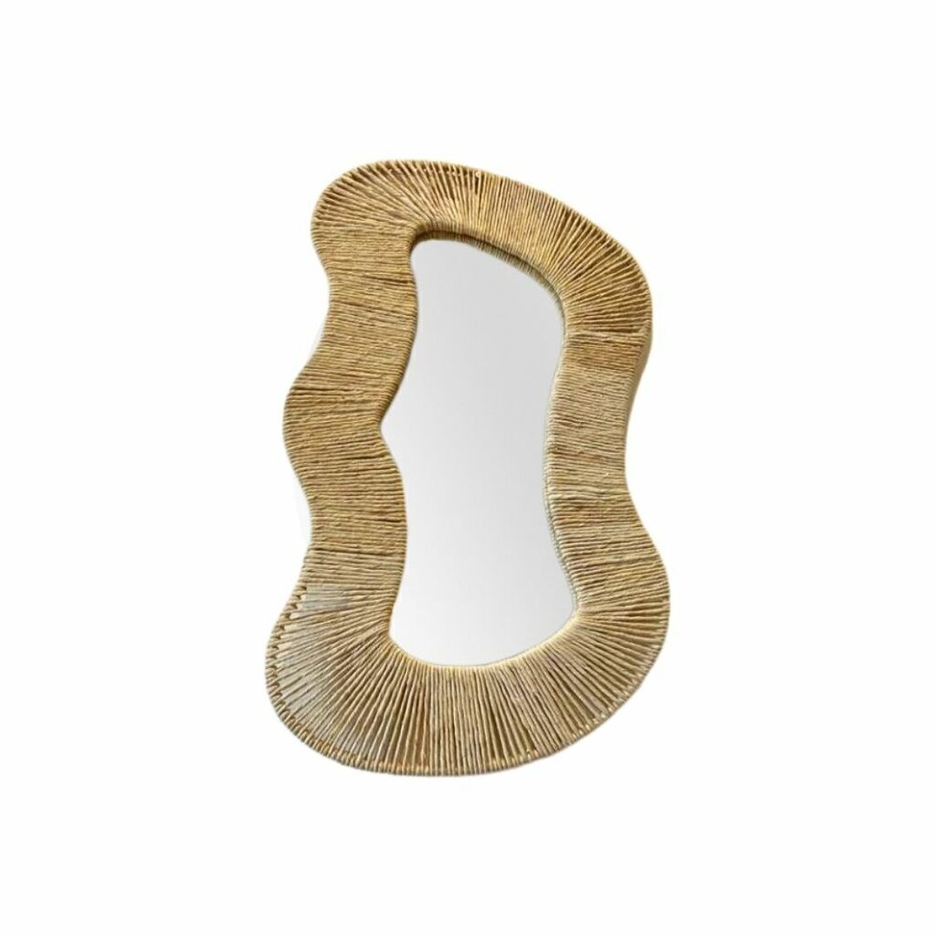 Espelho Orgânico Decorativo Fibra da Palha 2