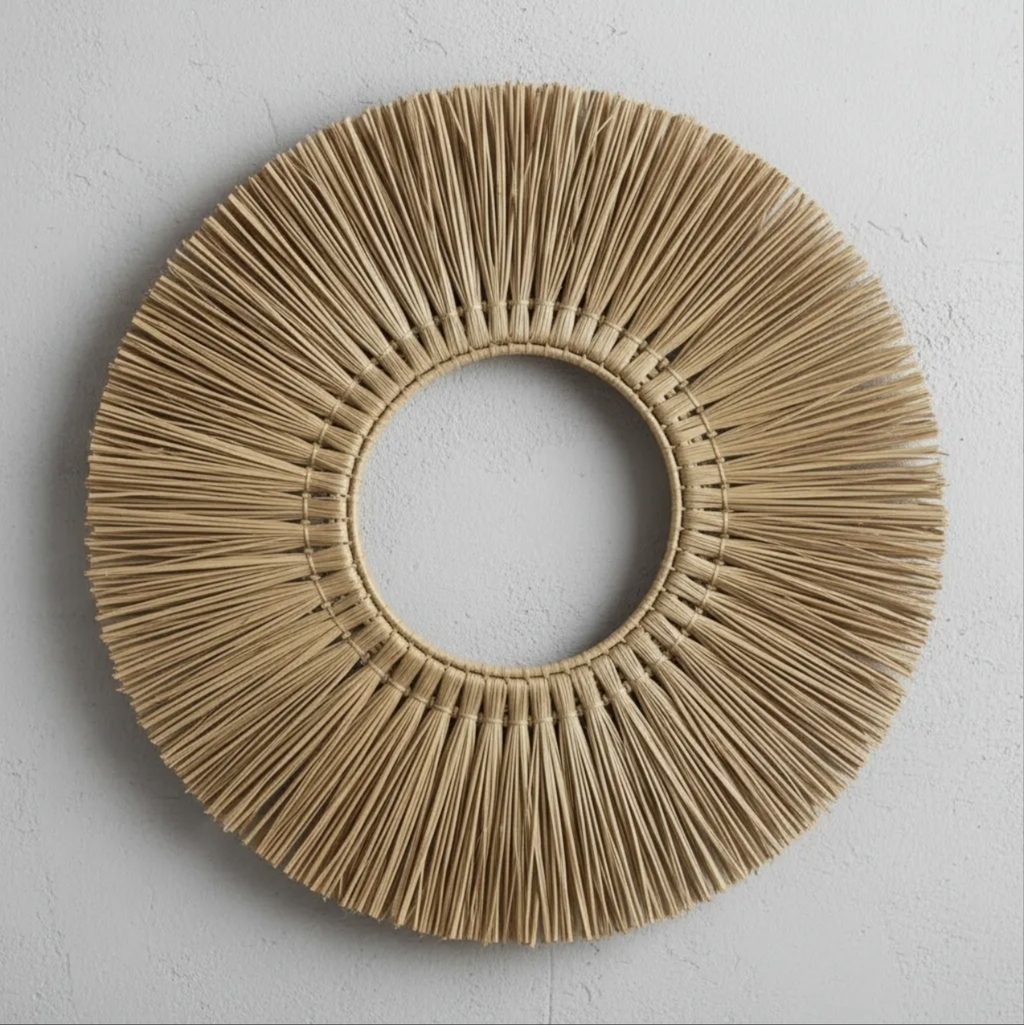Composição Mandalas de Palha Decorativas 2