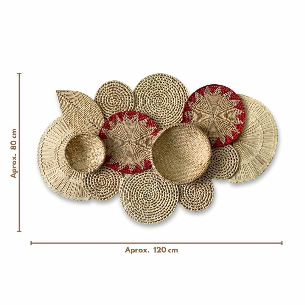 Composição Cestarias De Parede Boho Bali 3