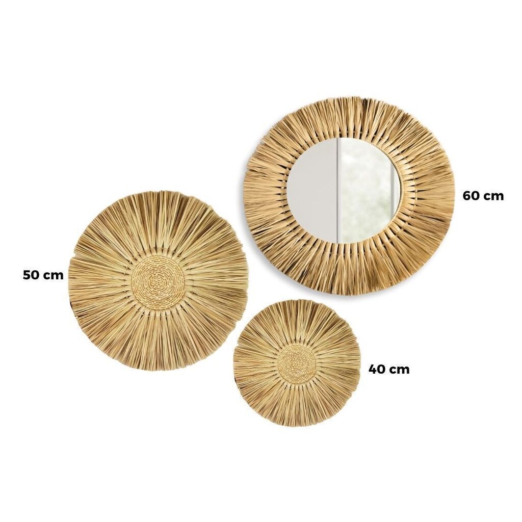 Trio de Mandalas com Espelho Decorativo Boho 2