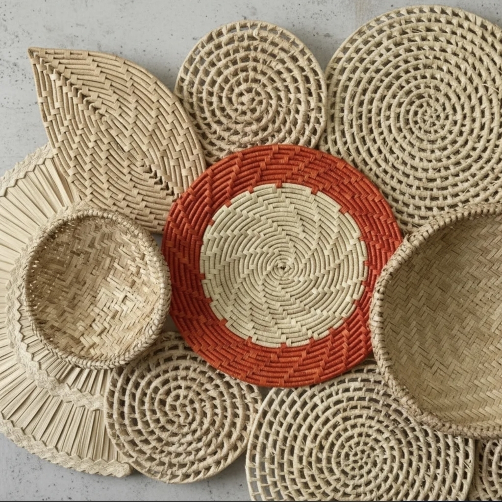 Composição Cestarias De Parede Boho Bali 12