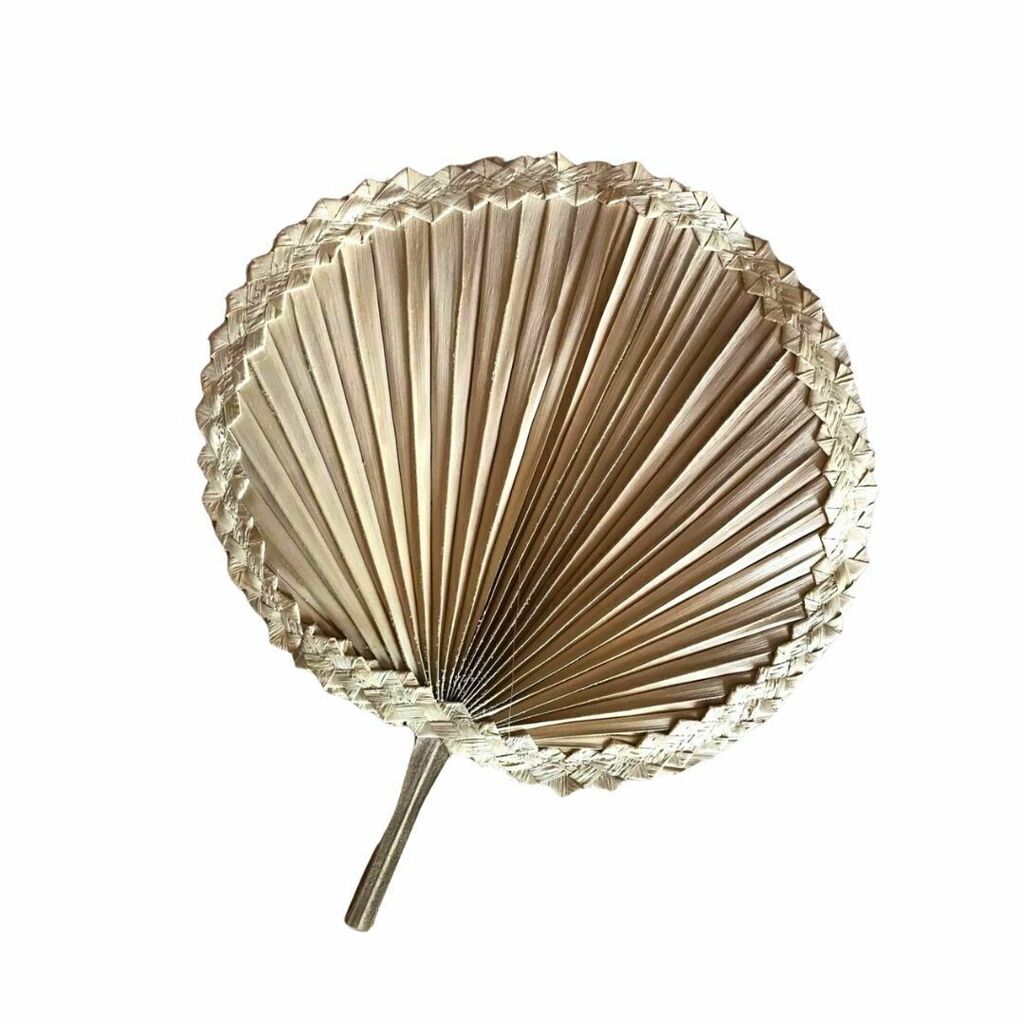 Leques de Palha Redondos Para Decoração Casamento Evento 3