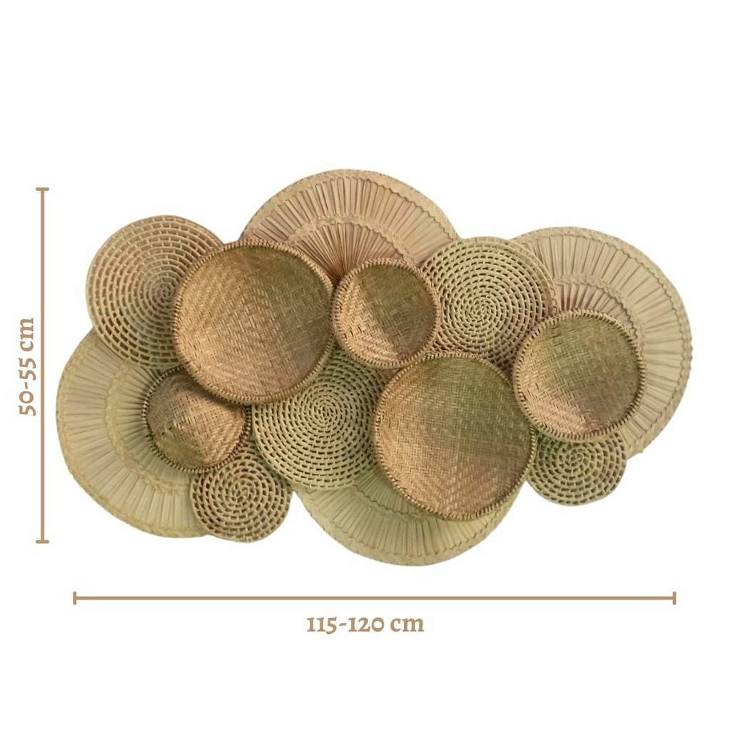 Composição Cestaria Decorativa de Parede Hayala 4