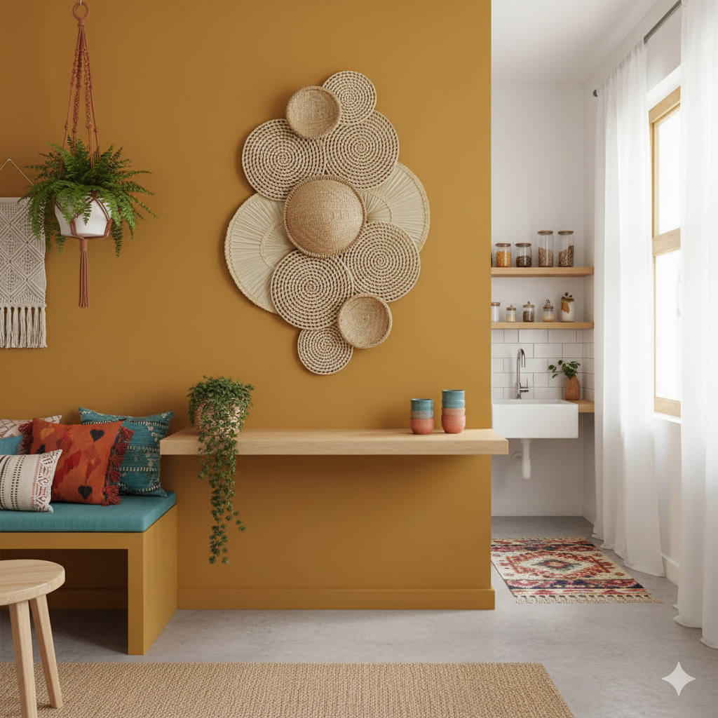 Painel Decoração Cestaria de Parede Jutaí