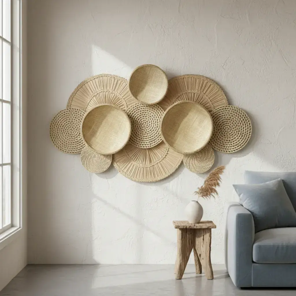 Decoração Cestaria de Parede Artesanal Búzios