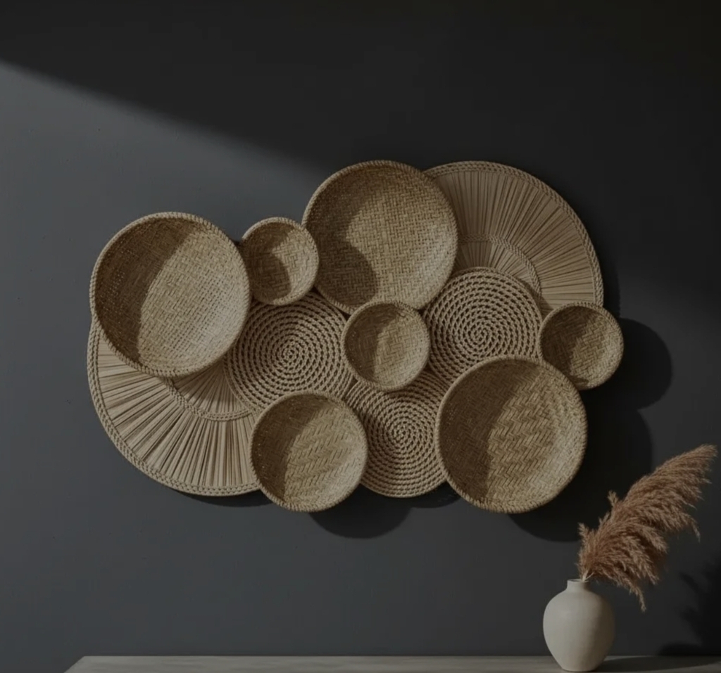 Cestaria composição de Parede Decorativa Boho Icaraí 2
