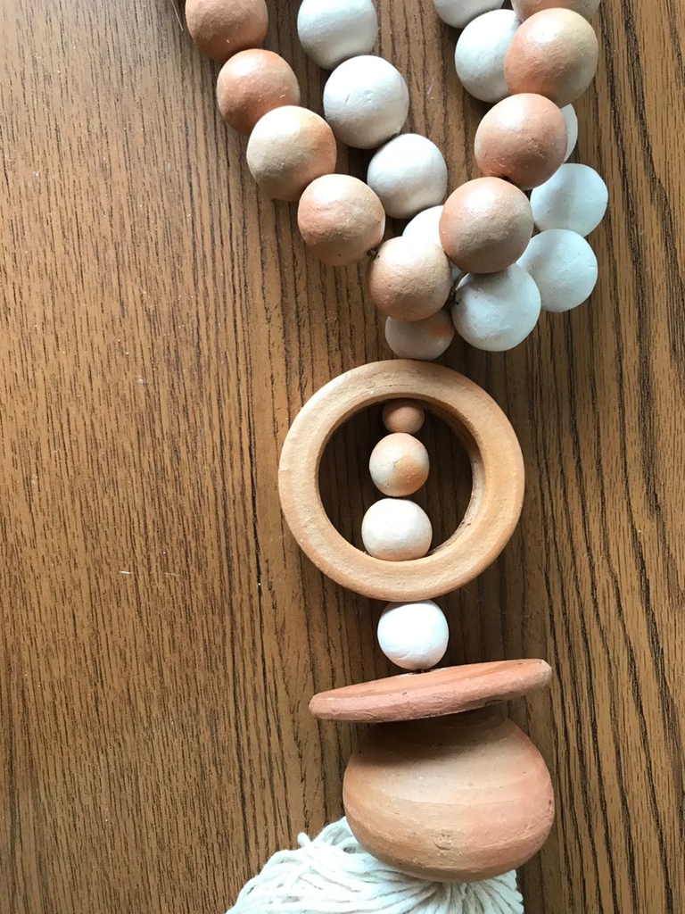 Colar Decorativo para Mesa em Cerâmica Argola 115 cm 2