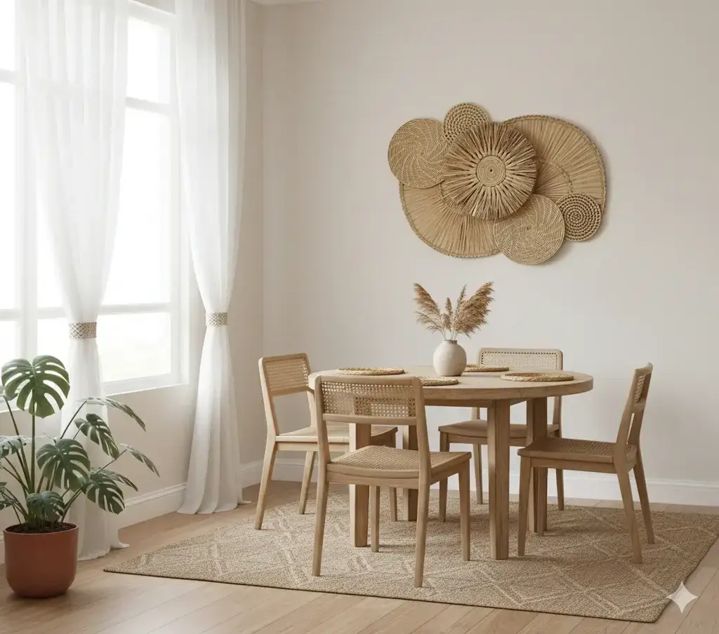 Decoração Cestaria de Parede Artesanal Maldivas 3