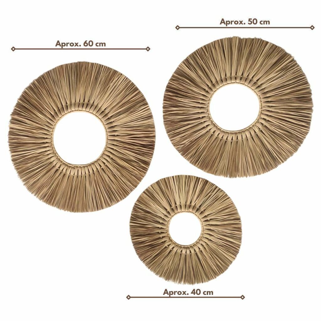 Composição Mandalas de Palha Decorativas 4