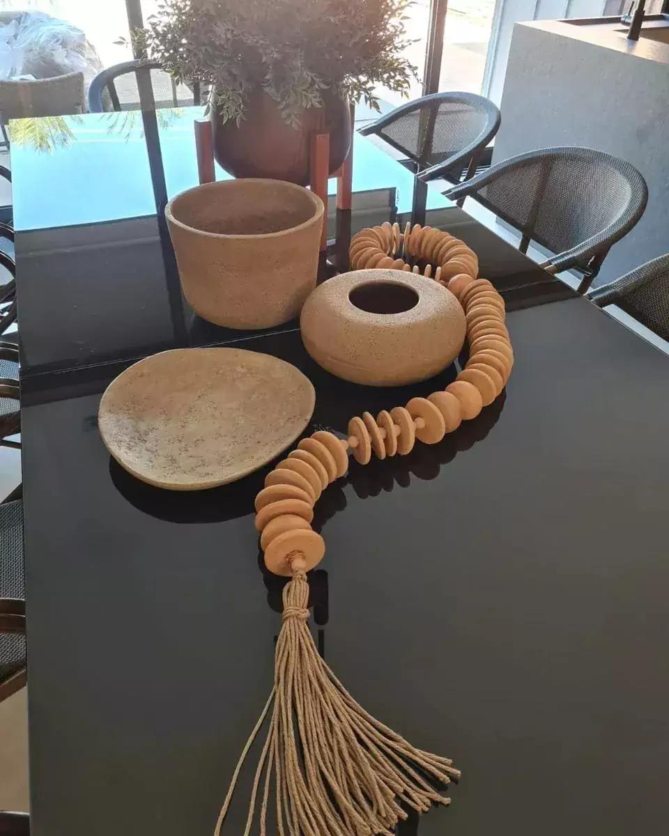 Colar de Mesa Decorativo Cerâmica Design 130 cm 6