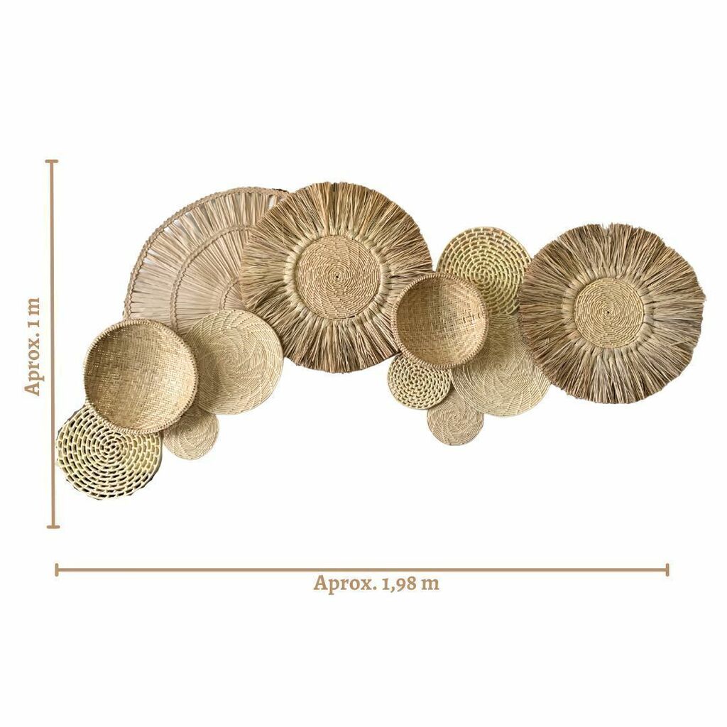 Composição de Palha Cestaria Mandalas Jalapão 5