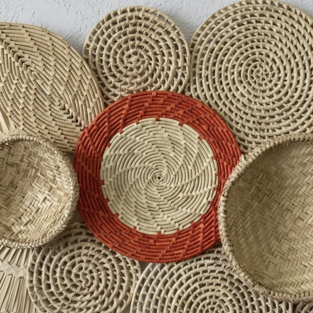 Composição Cestarias De Parede Boho Bali 13