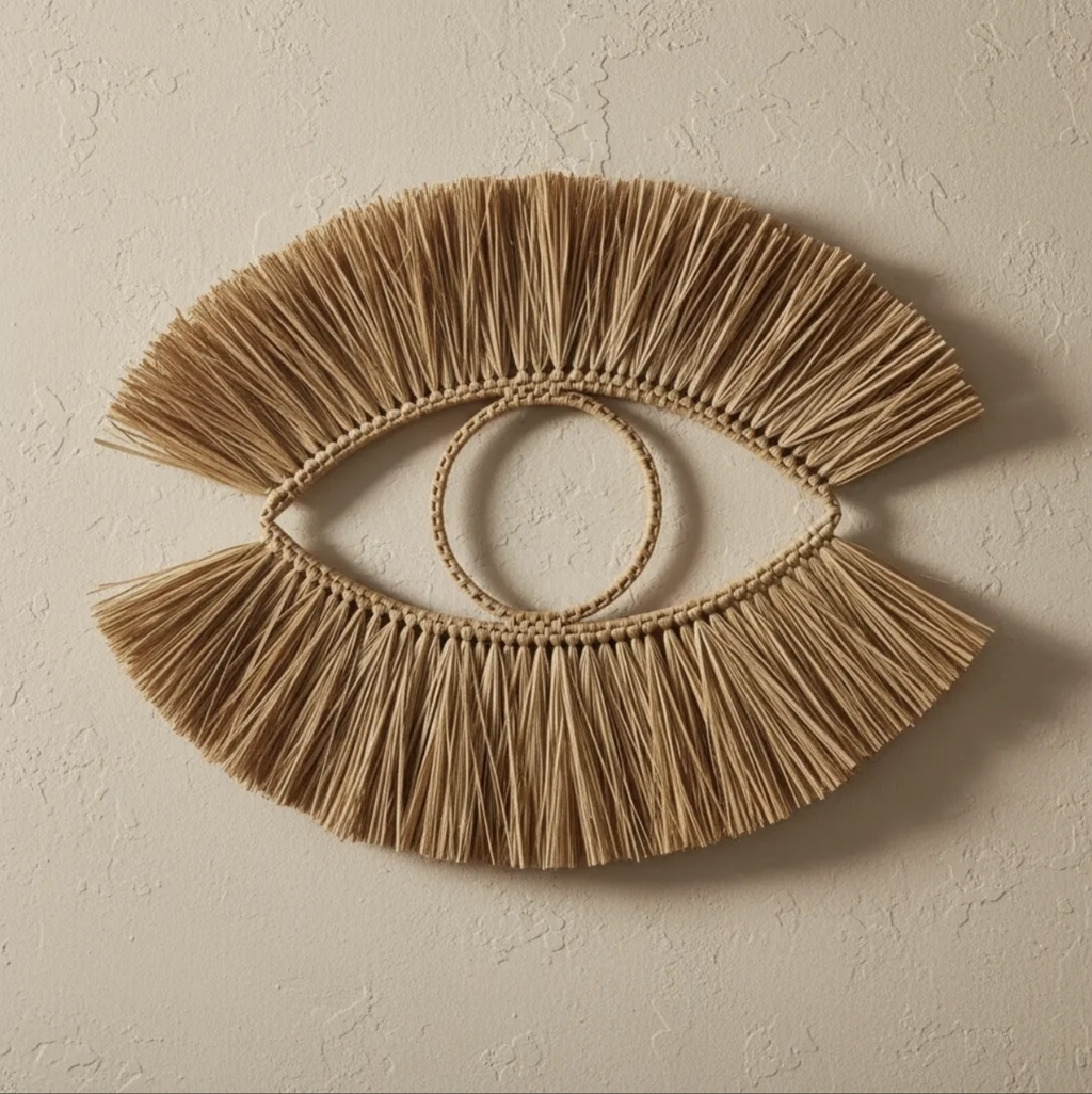 Olho Grego de Palha Decoração de Parede Boho 2