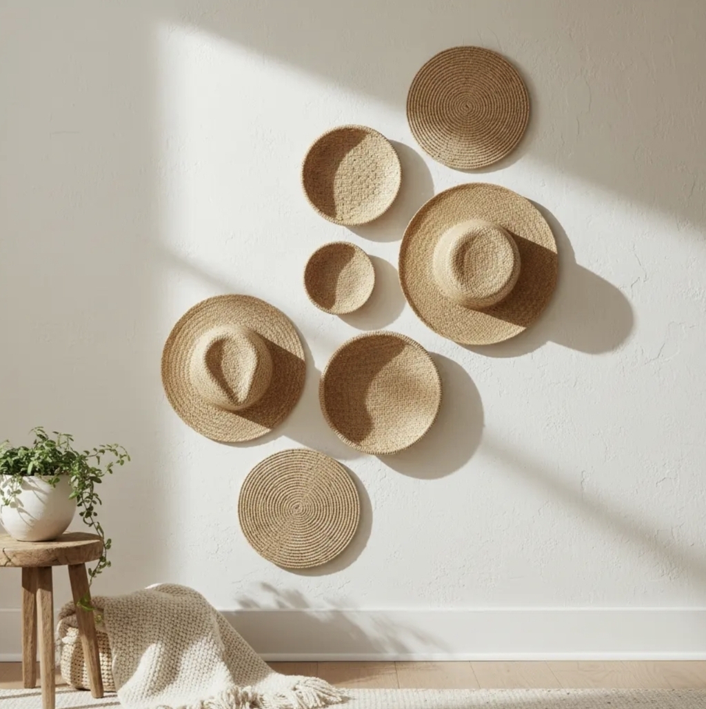 Decoração De Parede Composição de Chapéu Mandala Boho 2