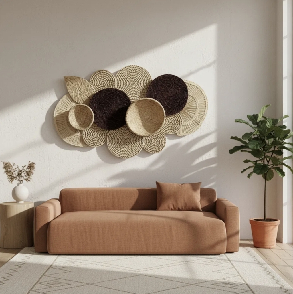 Composição Cestarias De Parede Boho Bali 15