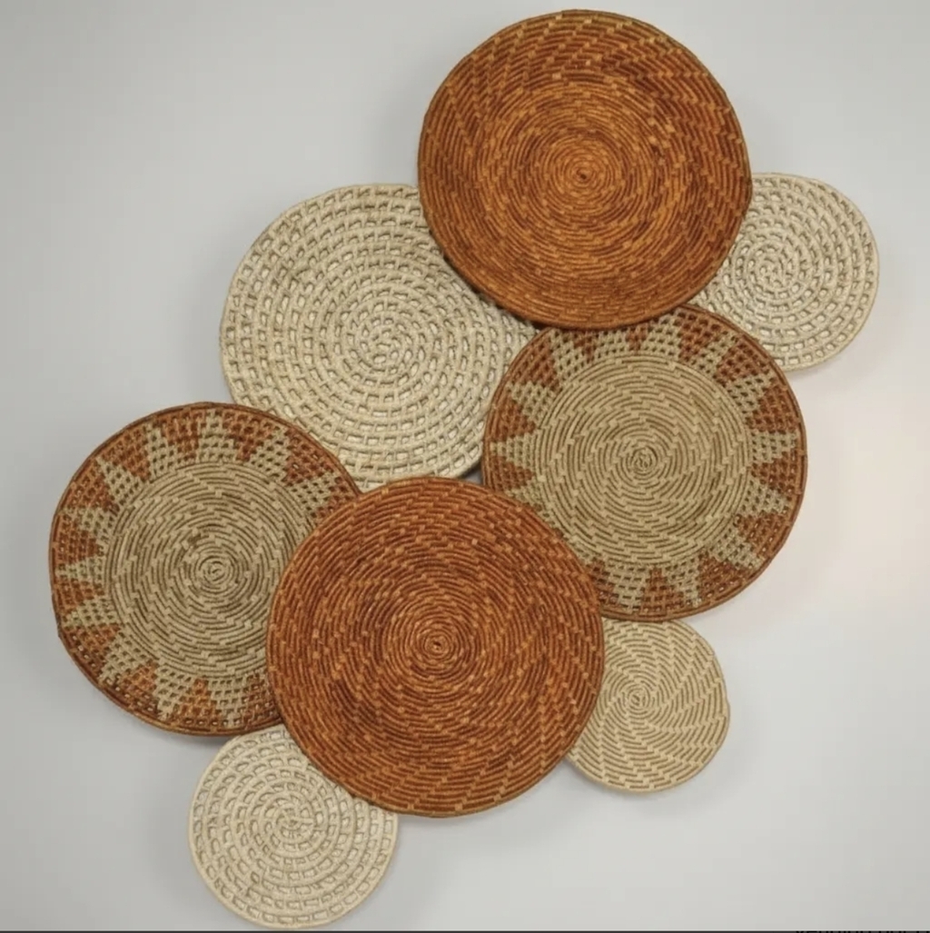 Decoração Parede Painel De Palha Boho Wassu 2