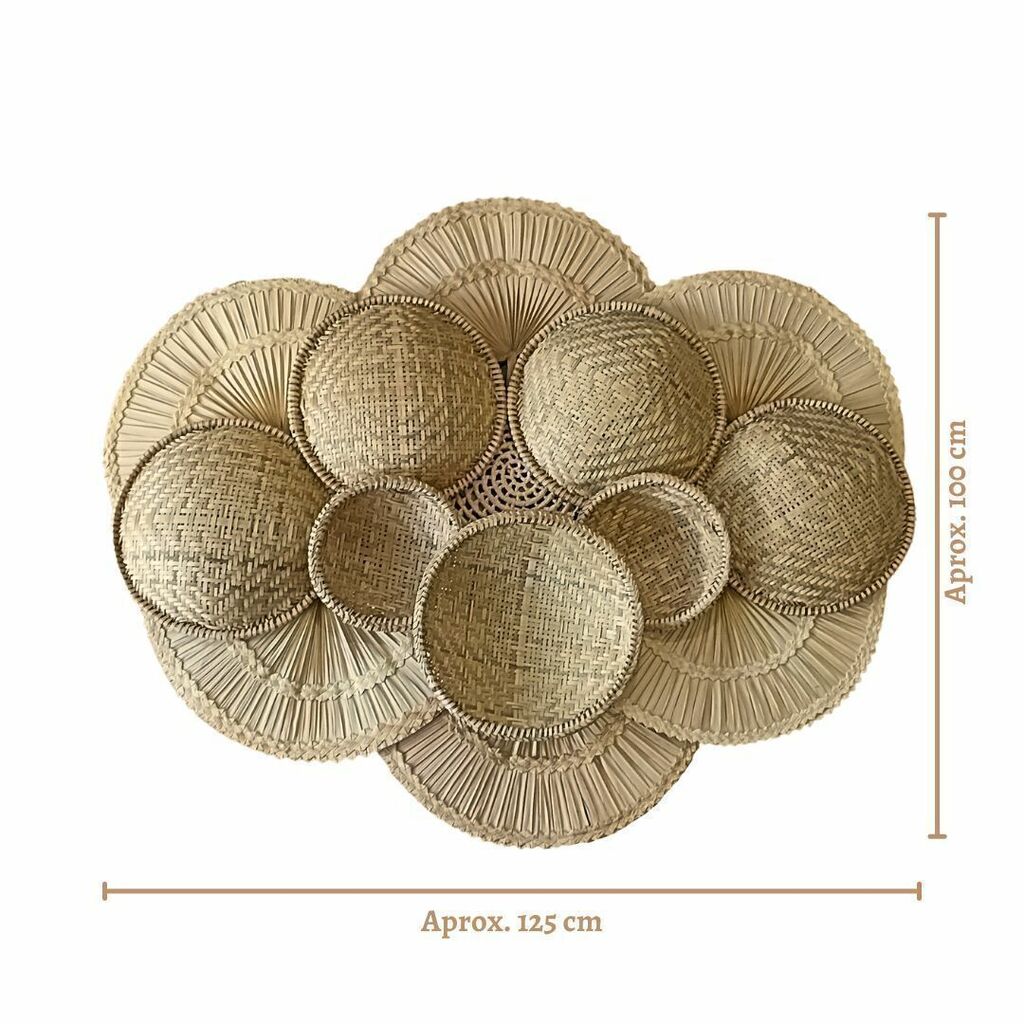 Decoração Cestaria De Parede Boho Pitanga 3