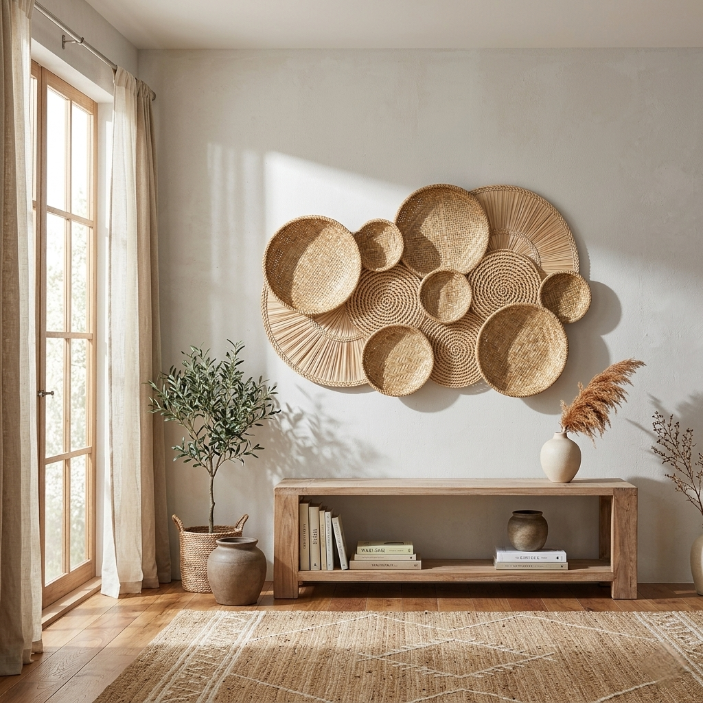 Cestaria composição de Parede Decorativa Boho Icaraí