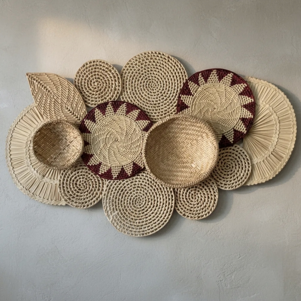 Composição Cestarias De Parede Boho Bali 7