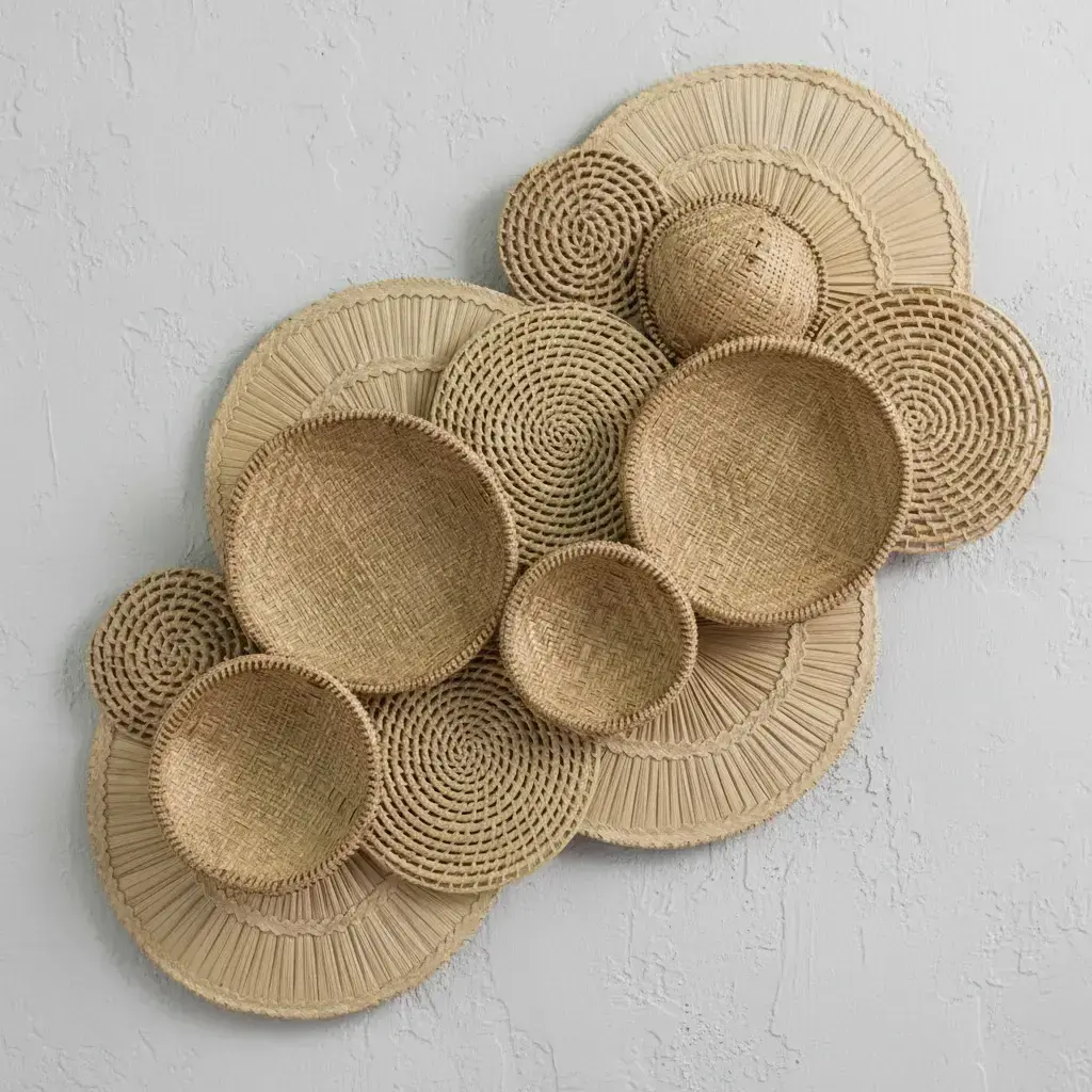Composição Cestaria Decorativa de Parede Hayala 3