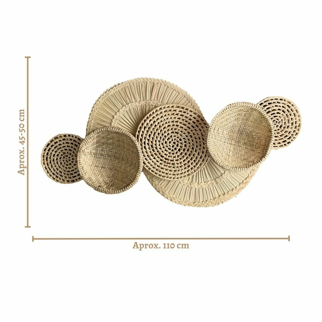 Composição Decorativa De Parede Palha Karajá 2