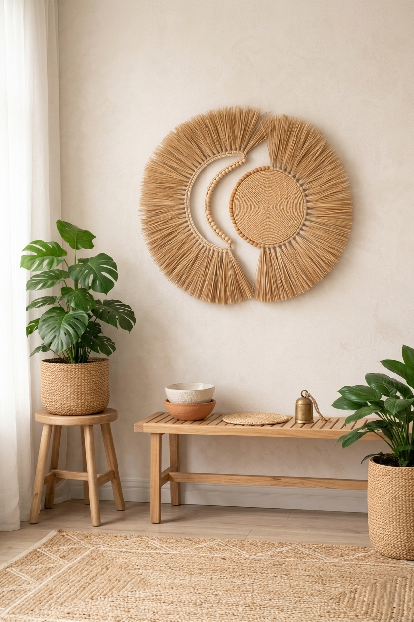 Kit Decoração Mandalas de Parede Sol e Lua