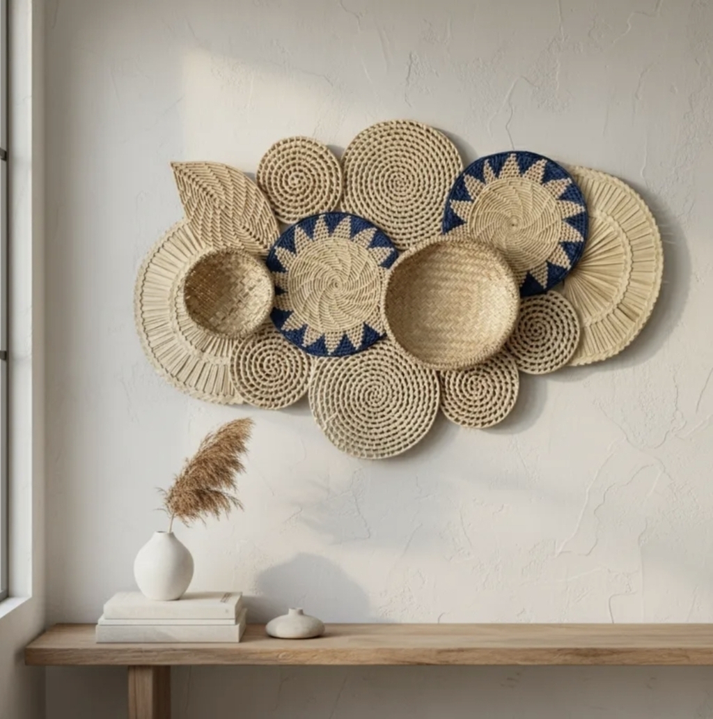 Composição Cestarias De Parede Boho Bali 19