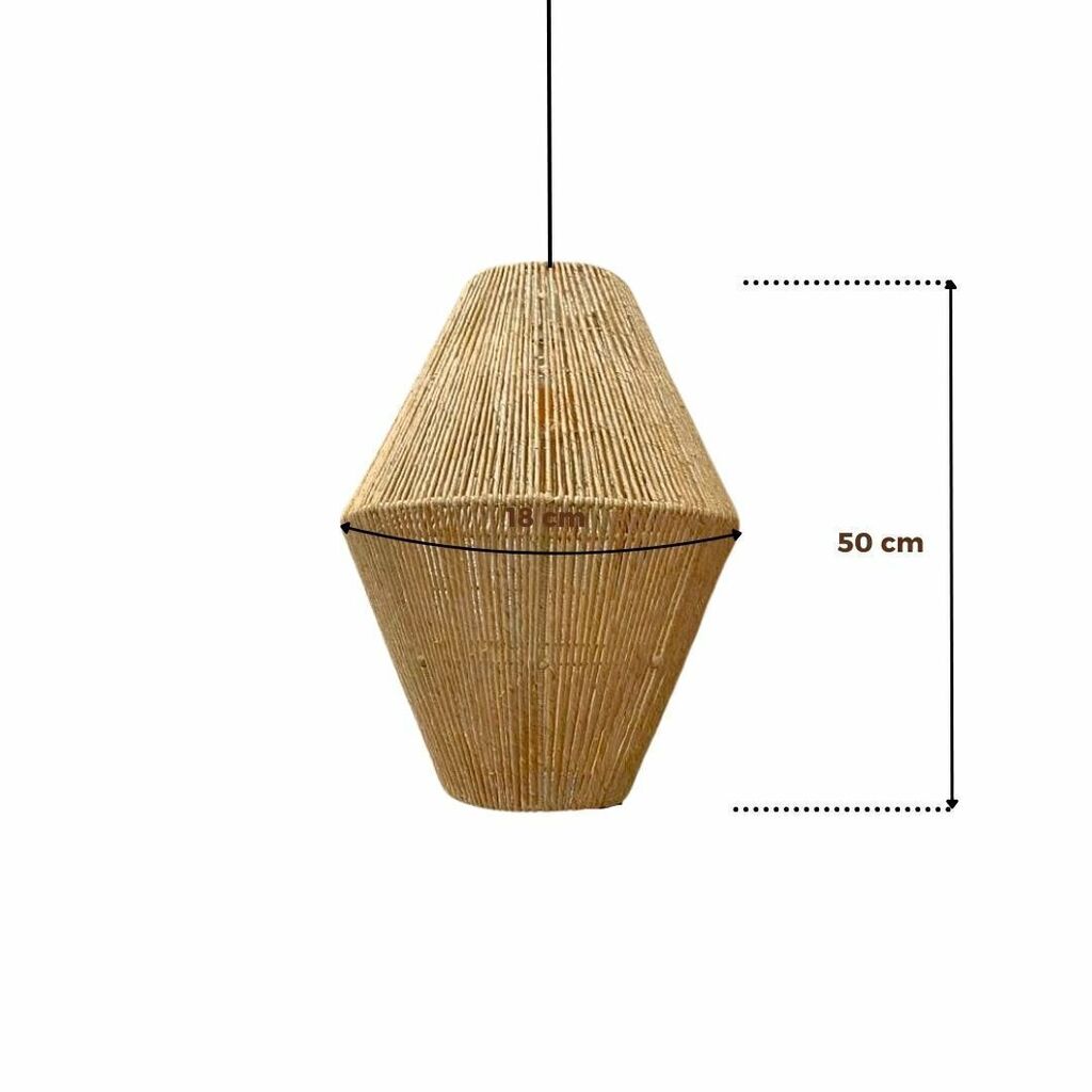 Luminária Aramada de Palha Pipa 4